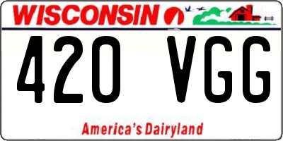 WI license plate 420VGG