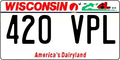 WI license plate 420VPL