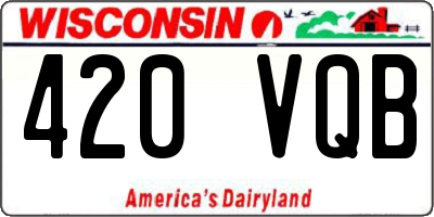 WI license plate 420VQB