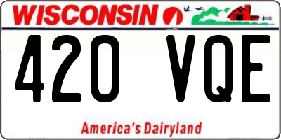 WI license plate 420VQE
