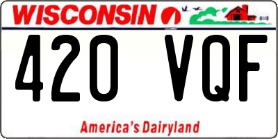 WI license plate 420VQF