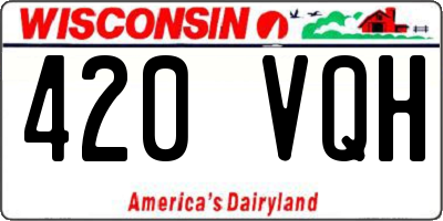 WI license plate 420VQH