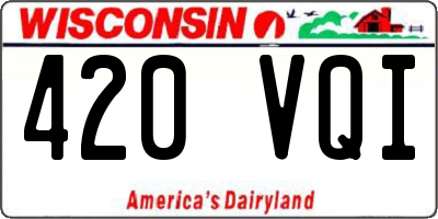 WI license plate 420VQI