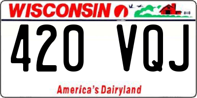 WI license plate 420VQJ