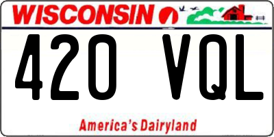 WI license plate 420VQL