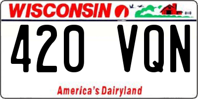 WI license plate 420VQN