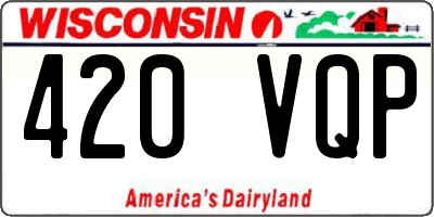 WI license plate 420VQP