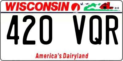 WI license plate 420VQR