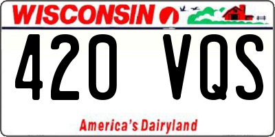 WI license plate 420VQS