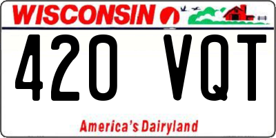 WI license plate 420VQT