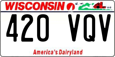 WI license plate 420VQV