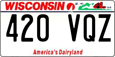 WI license plate 420VQZ