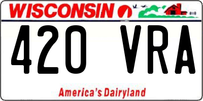 WI license plate 420VRA