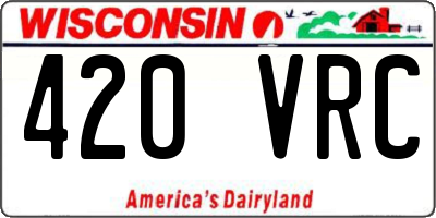 WI license plate 420VRC