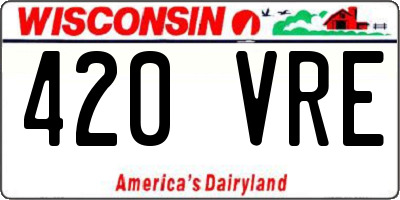 WI license plate 420VRE