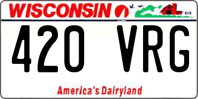 WI license plate 420VRG