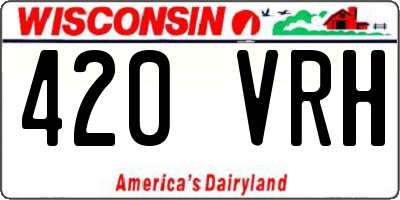 WI license plate 420VRH