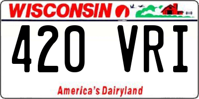 WI license plate 420VRI