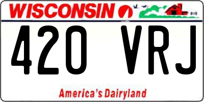 WI license plate 420VRJ