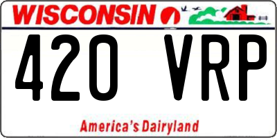WI license plate 420VRP