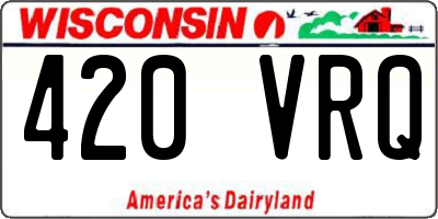 WI license plate 420VRQ