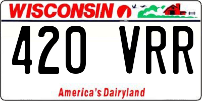 WI license plate 420VRR