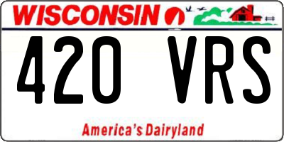 WI license plate 420VRS