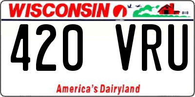 WI license plate 420VRU