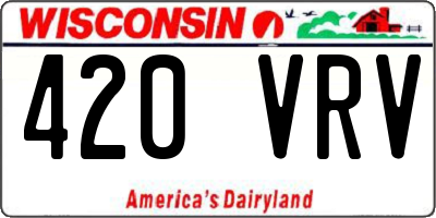 WI license plate 420VRV