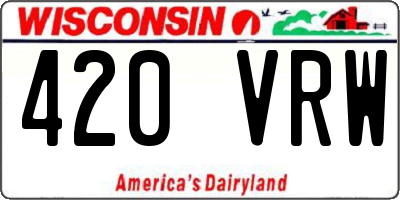 WI license plate 420VRW