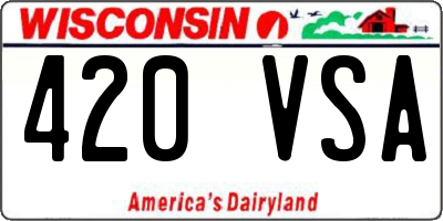 WI license plate 420VSA