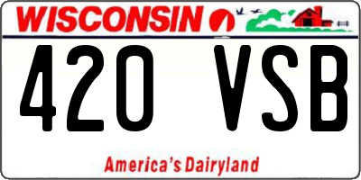 WI license plate 420VSB