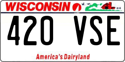 WI license plate 420VSE