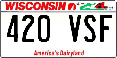 WI license plate 420VSF