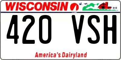 WI license plate 420VSH