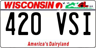 WI license plate 420VSI