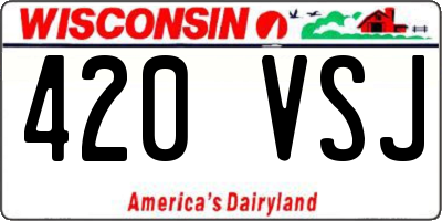 WI license plate 420VSJ