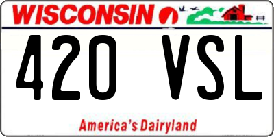 WI license plate 420VSL