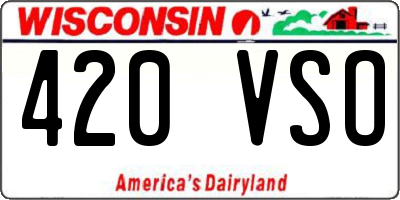 WI license plate 420VSO