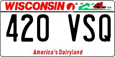 WI license plate 420VSQ