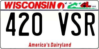 WI license plate 420VSR