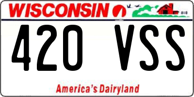WI license plate 420VSS