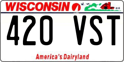 WI license plate 420VST
