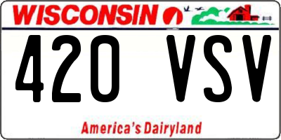 WI license plate 420VSV