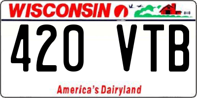 WI license plate 420VTB