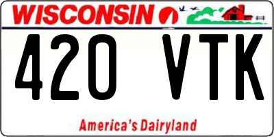 WI license plate 420VTK