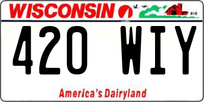WI license plate 420WIY