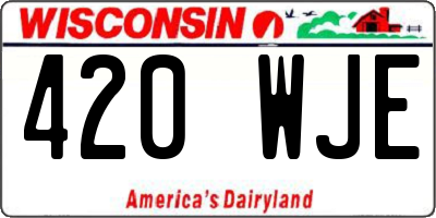WI license plate 420WJE