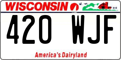 WI license plate 420WJF