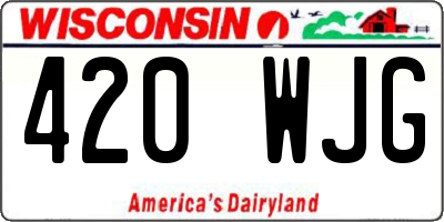 WI license plate 420WJG